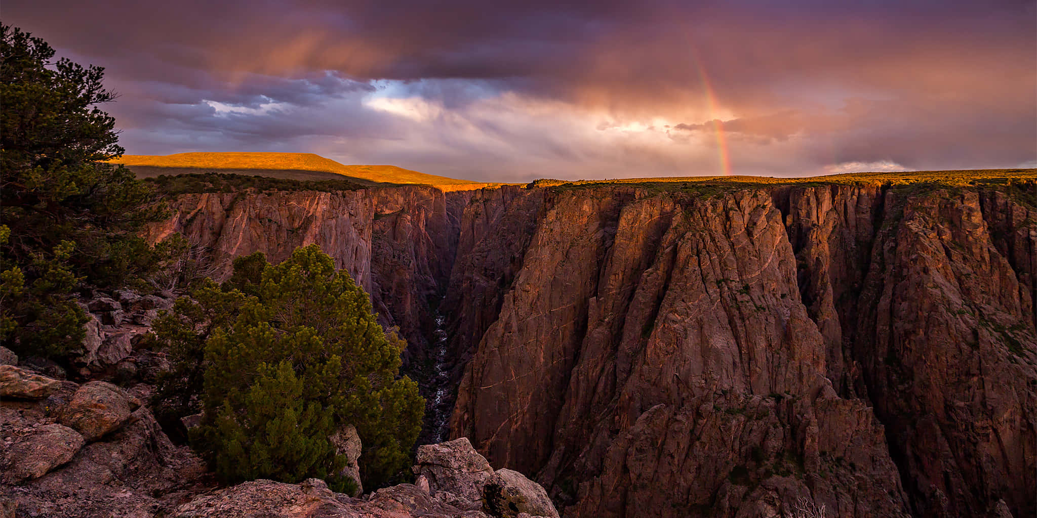 Black Canyon, sunset, rainbow, Full HD Desktop Wallpaper