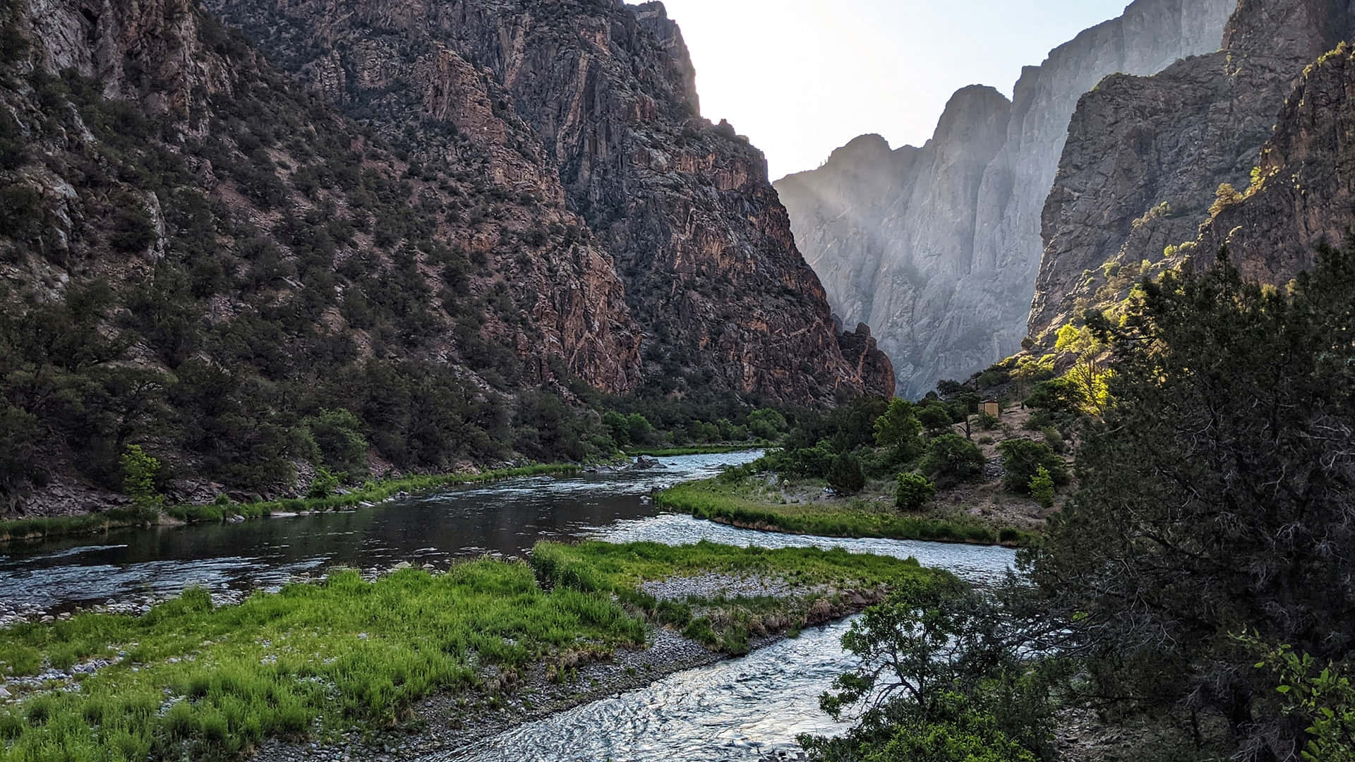 Black Canyon, river, rugged canyon, Full HD Desktop Wallpaper