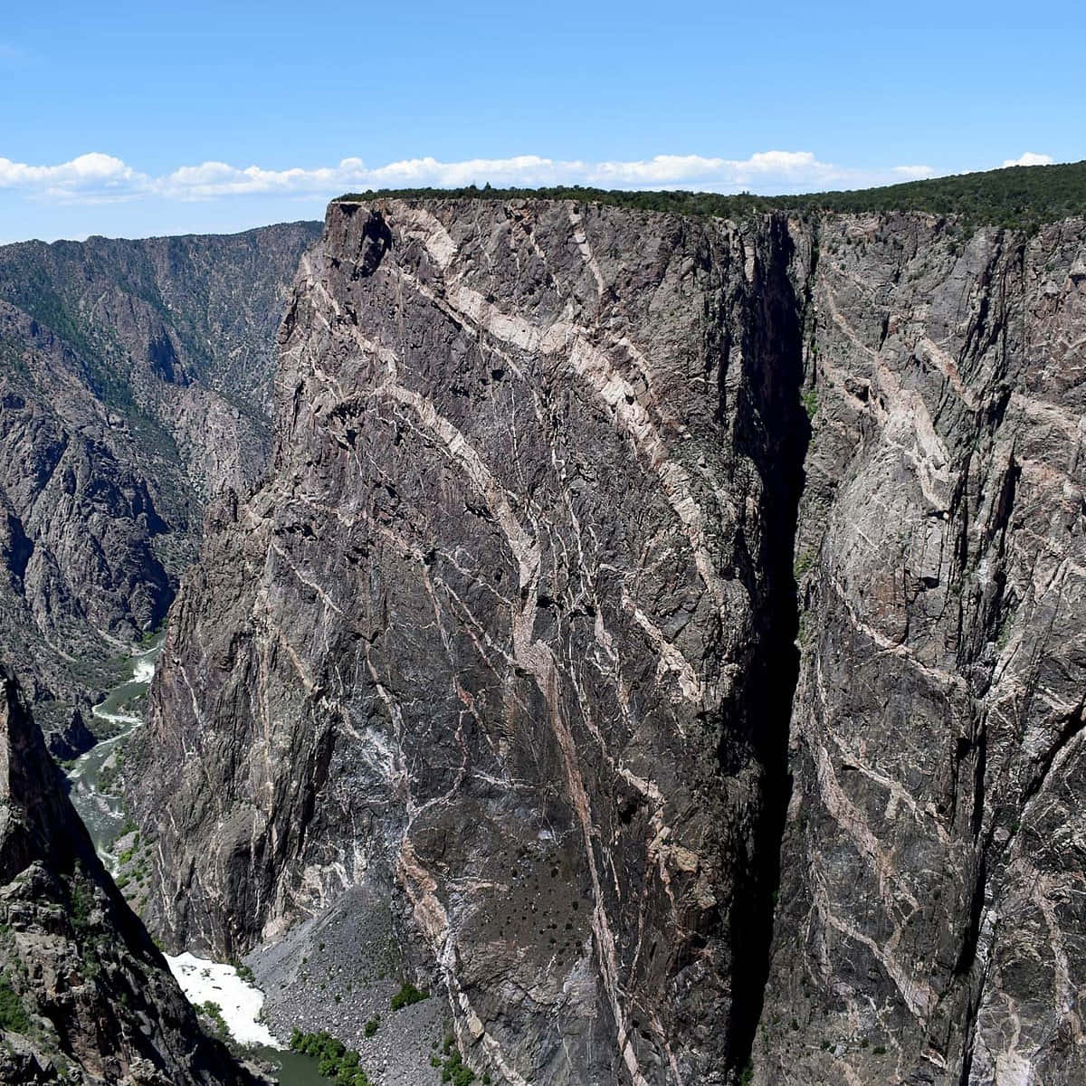 Black Canyon, aerial view, deep canyon, SD Desktop Wallpaper