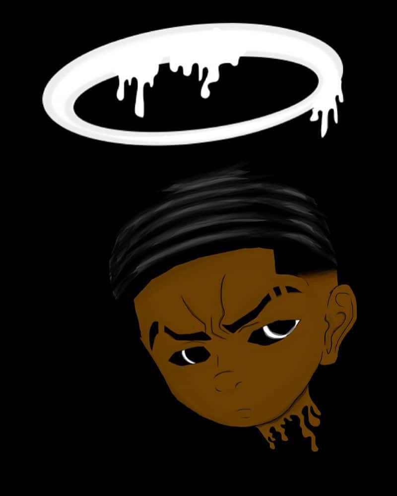black man, halo, melting white halo, SD Phone Wallpaper