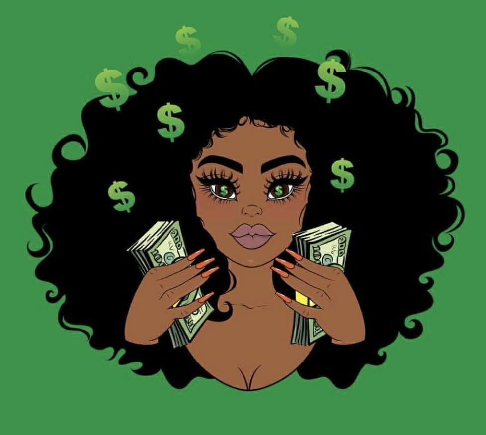Black Cartoon Characters, African Lady, voluminous curls, SD Desktop Wallpaper