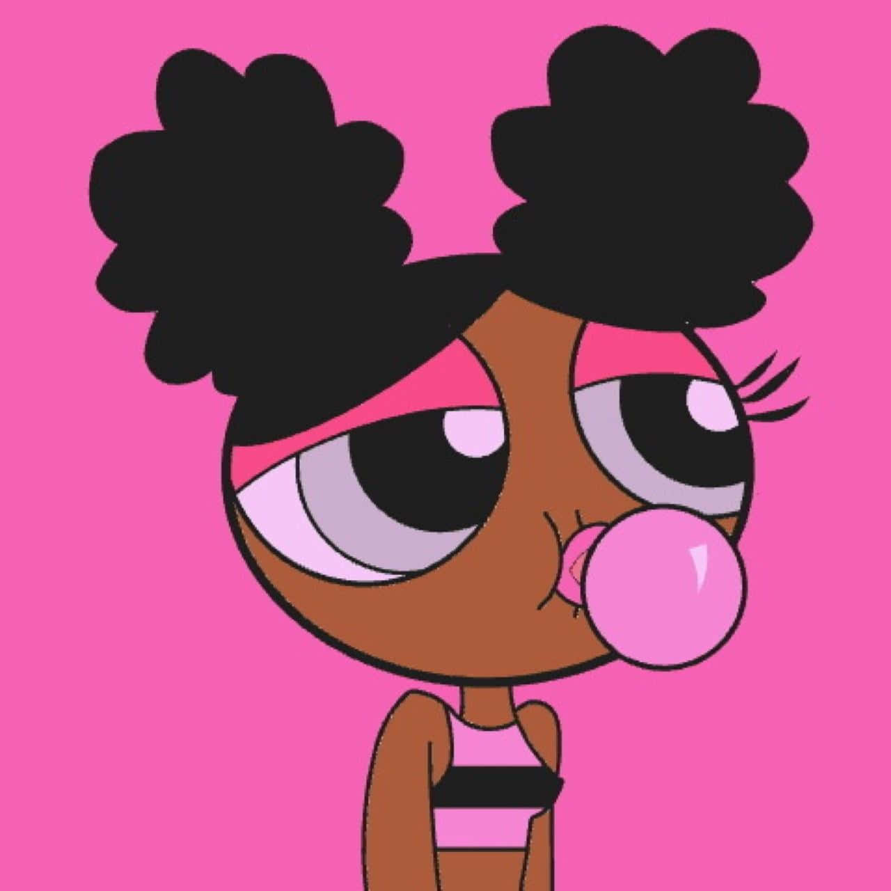Black Cartoon Characters, cartoon girl, big eyes, HD Desktop Wallpaper