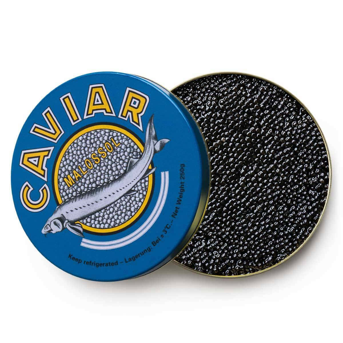 Black Caviar, Malossol caviar, blue tin, SD Desktop Wallpaper