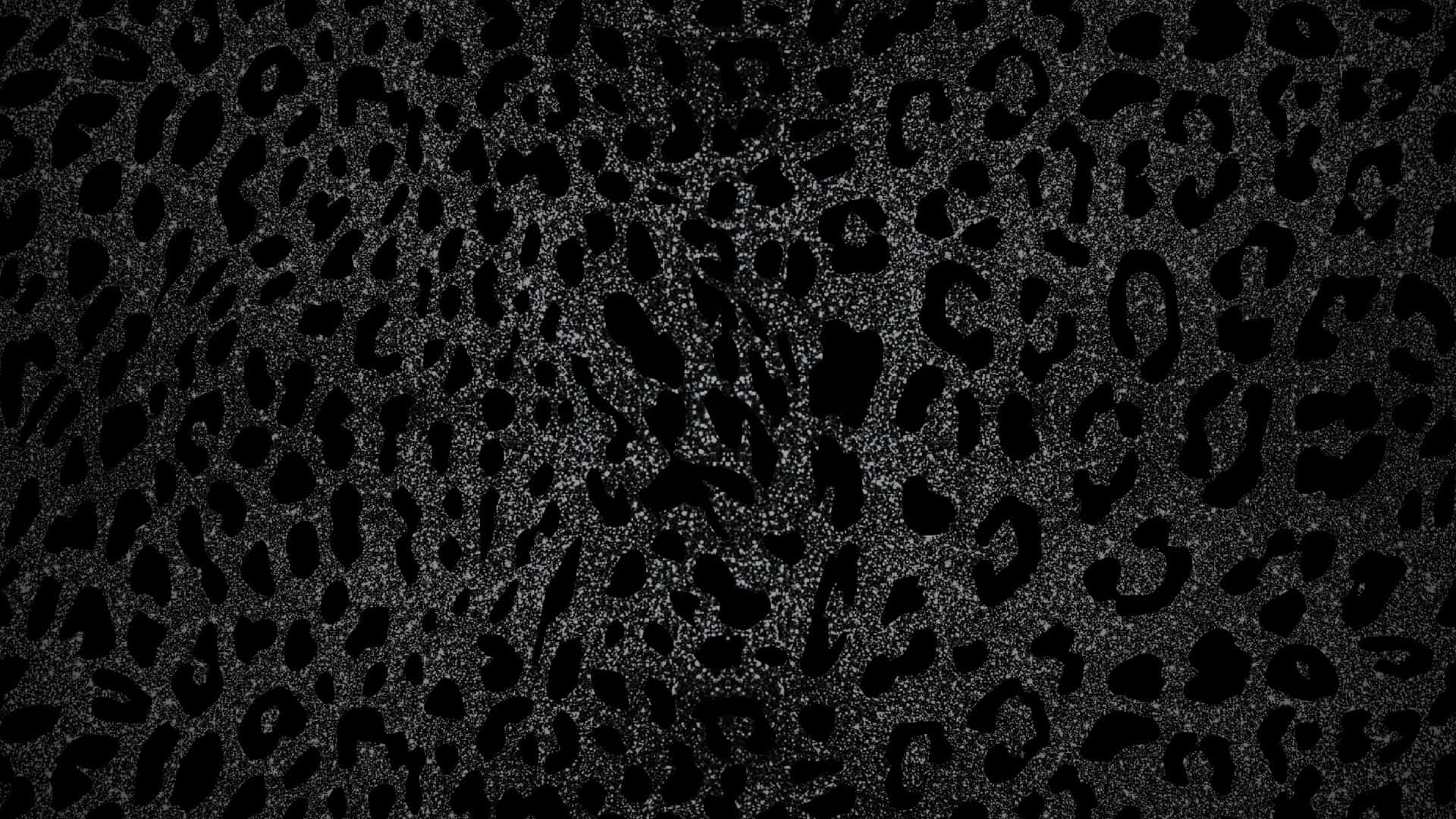 Black Cheetah Print, glittery surface, dark leopard spots, Full HD Desktop Wallpaper