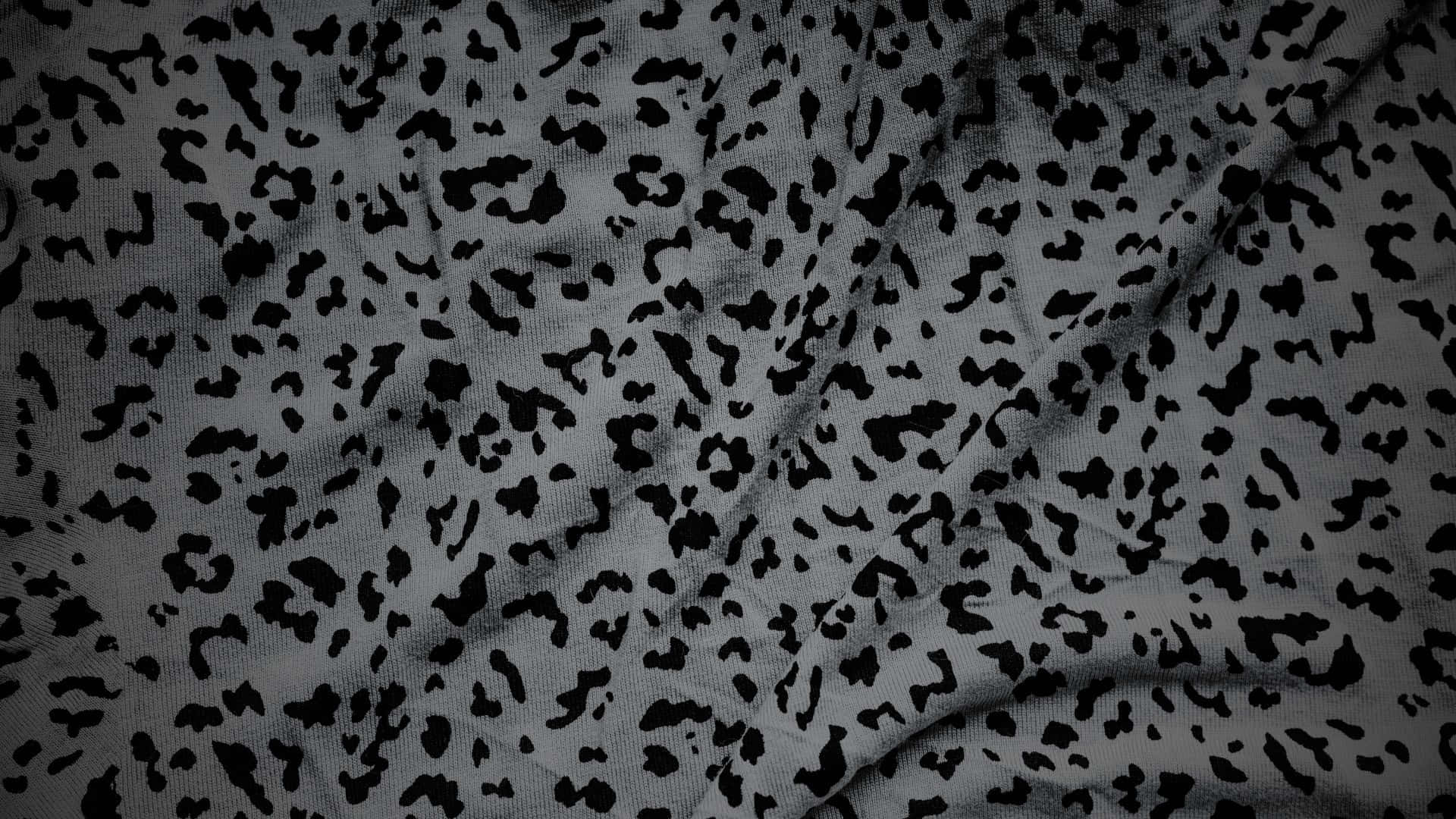 Black Cheetah Print, gray fabric, black leopard spots, Full HD Desktop Wallpaper