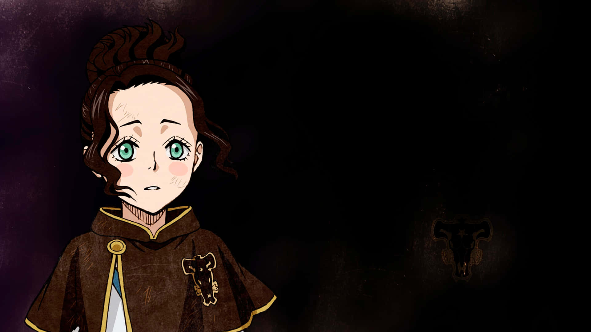 Black Clover Anime, green eyes, brown hair, Full HD Desktop Wallpaper