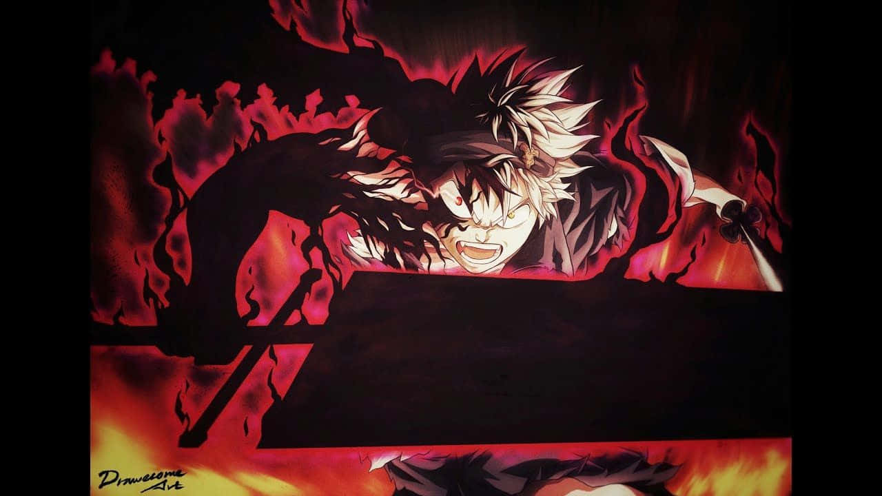 Black Clover, Asta Demon, spiky white hair, HD Desktop Wallpaper