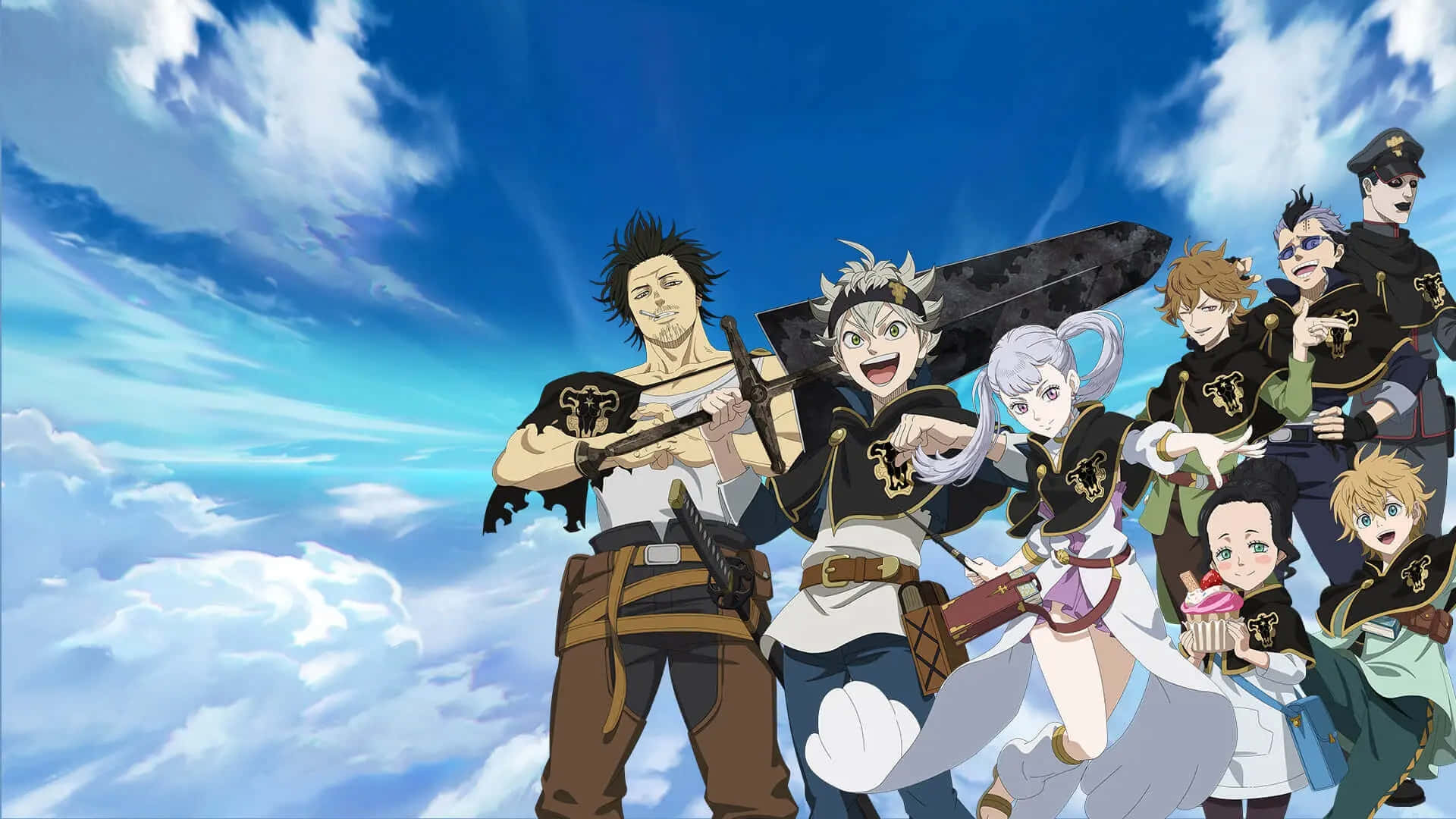 Black Clover, Black Bull, team portrait, Full HD Desktop Wallpaper