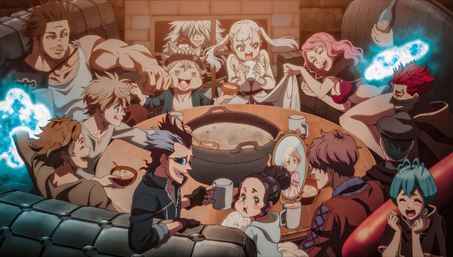 Black Bull, anime group, steaming pot, HD Desktop Wallpaper