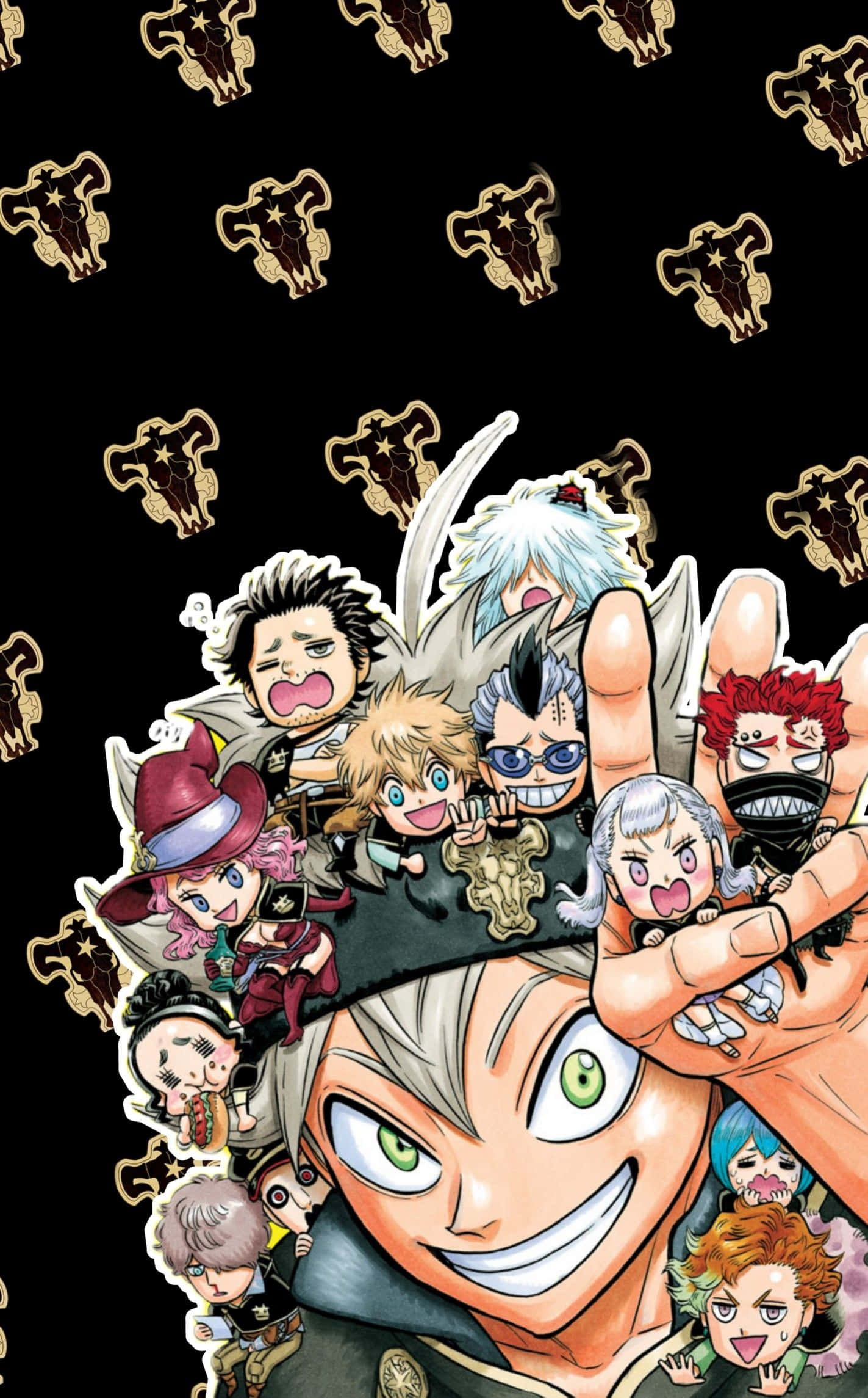 Black Clover, Black Bull, green eyes, Full HD Phone Wallpaper