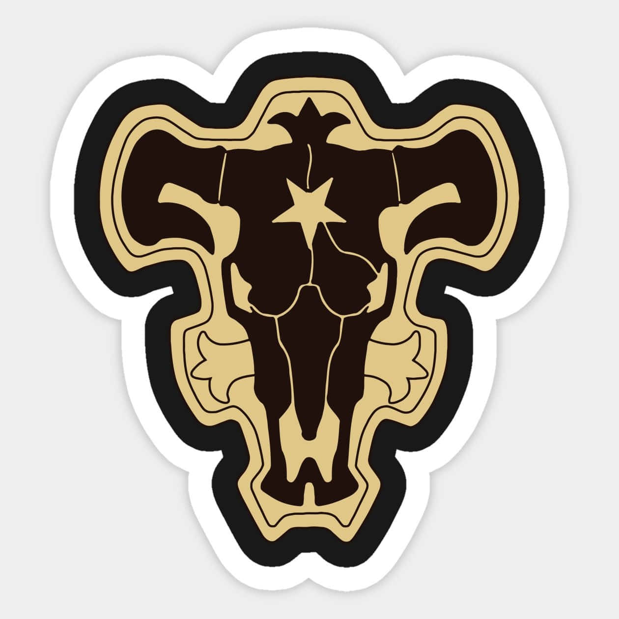 Black Bull Emblem, Black Clover, bull skull, SD Desktop Wallpaper