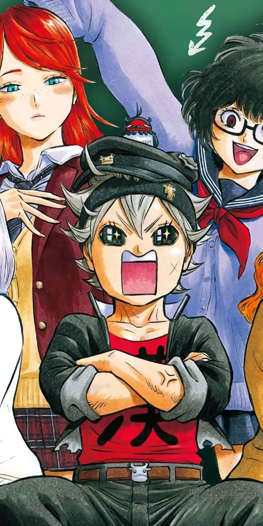 Black Clover, anime character, spiky gray hair, Full HD Phone Wallpaper