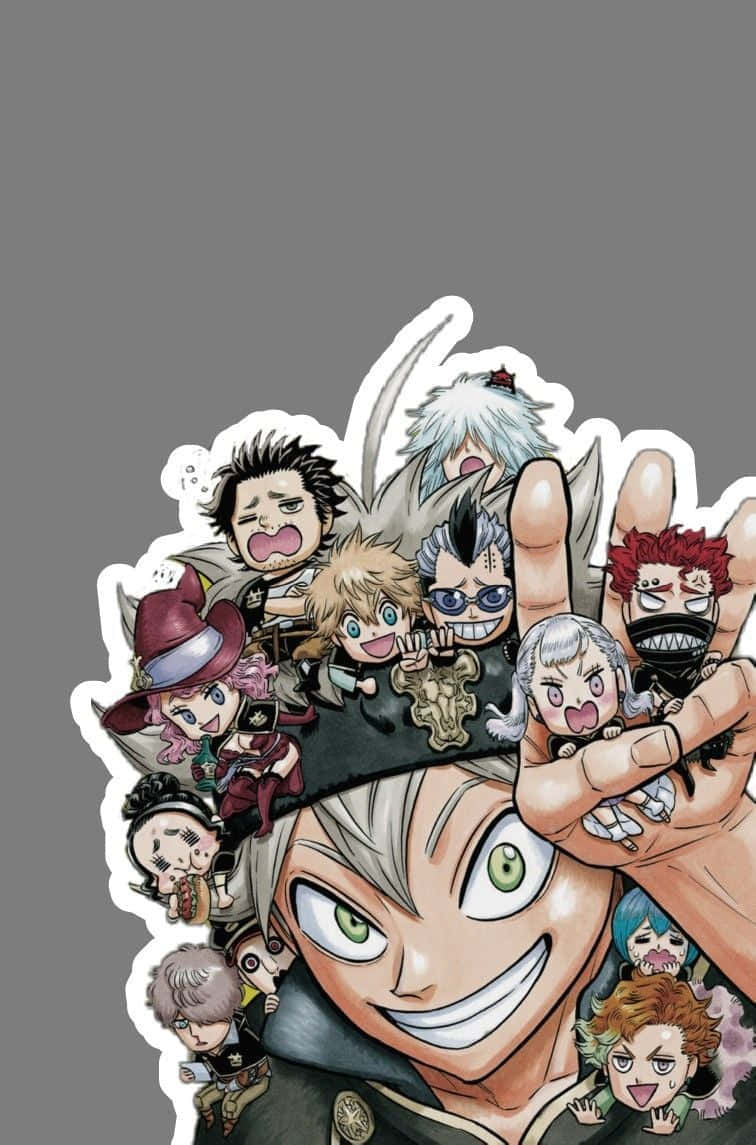 Black Clover, chibi-style, anime character, SD Phone Wallpaper