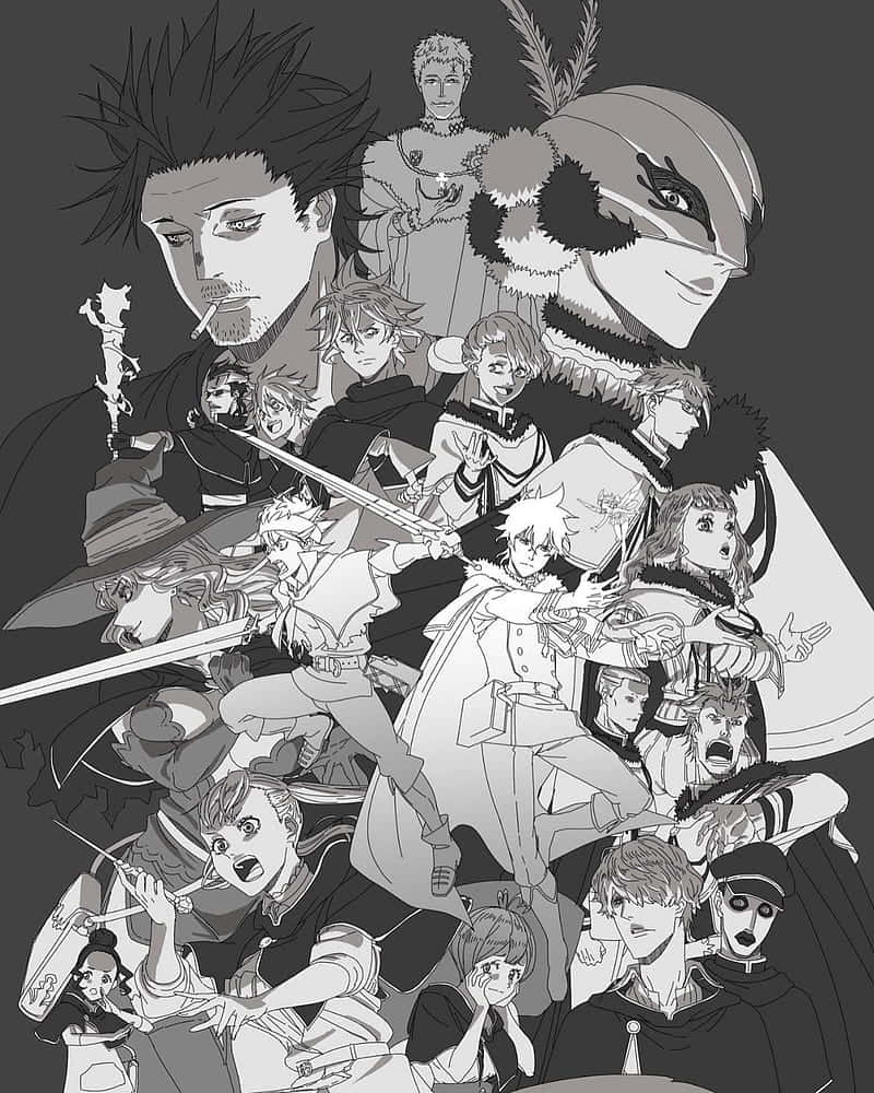 Black Clover Manga, anime characters, swords, SD Phone Wallpaper