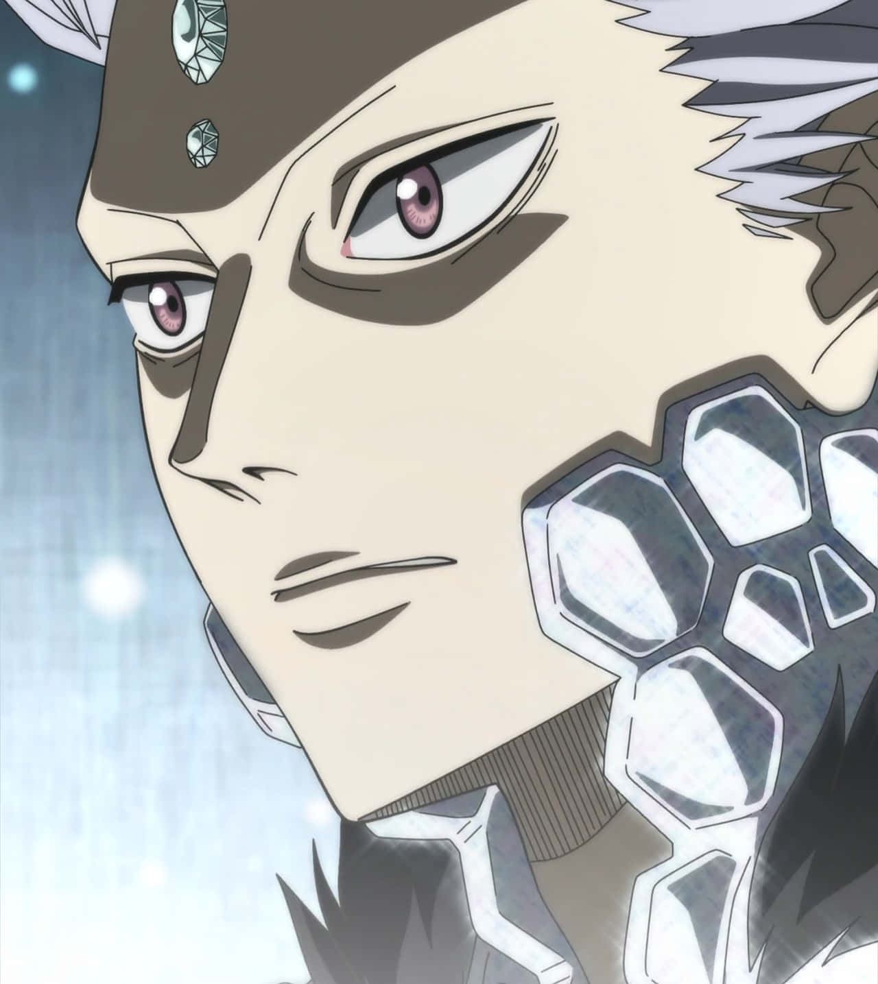 Black Clover Mars, white hair, pink eyes, HD Phone Wallpaper