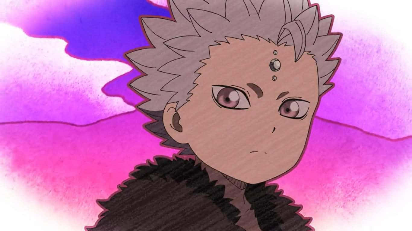 Black Clover Mars, spiky gray hair, three forehead marks, HD Desktop Wallpaper