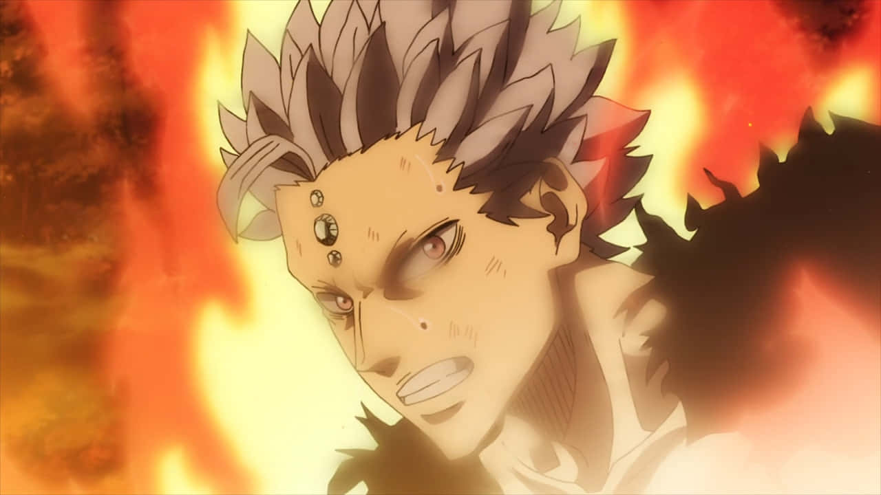 Black Clover Mars, spiky hair, three forehead gems, HD Desktop Wallpaper