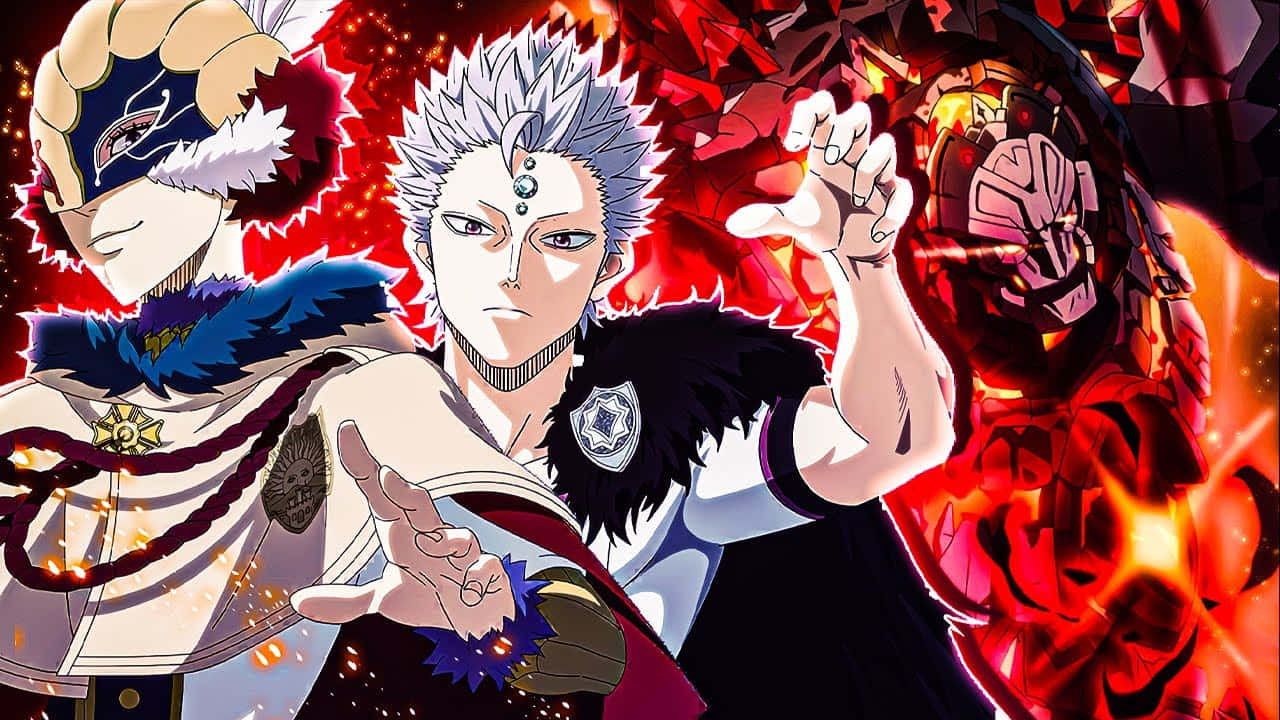 Black Clover Mars, anime characters, glowing red energy, HD Desktop Wallpaper