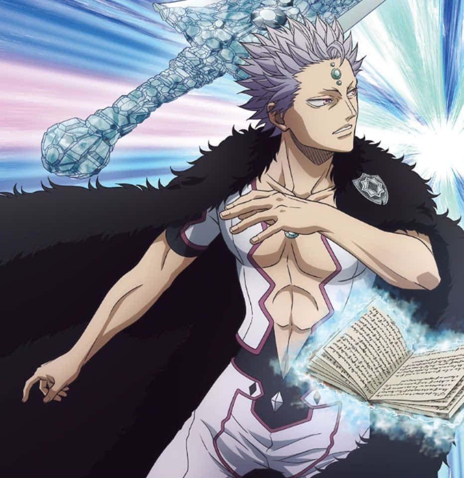 Black Clover Mars, crystal magic, spiky-haired anime warrior, SD Phone Wallpaper