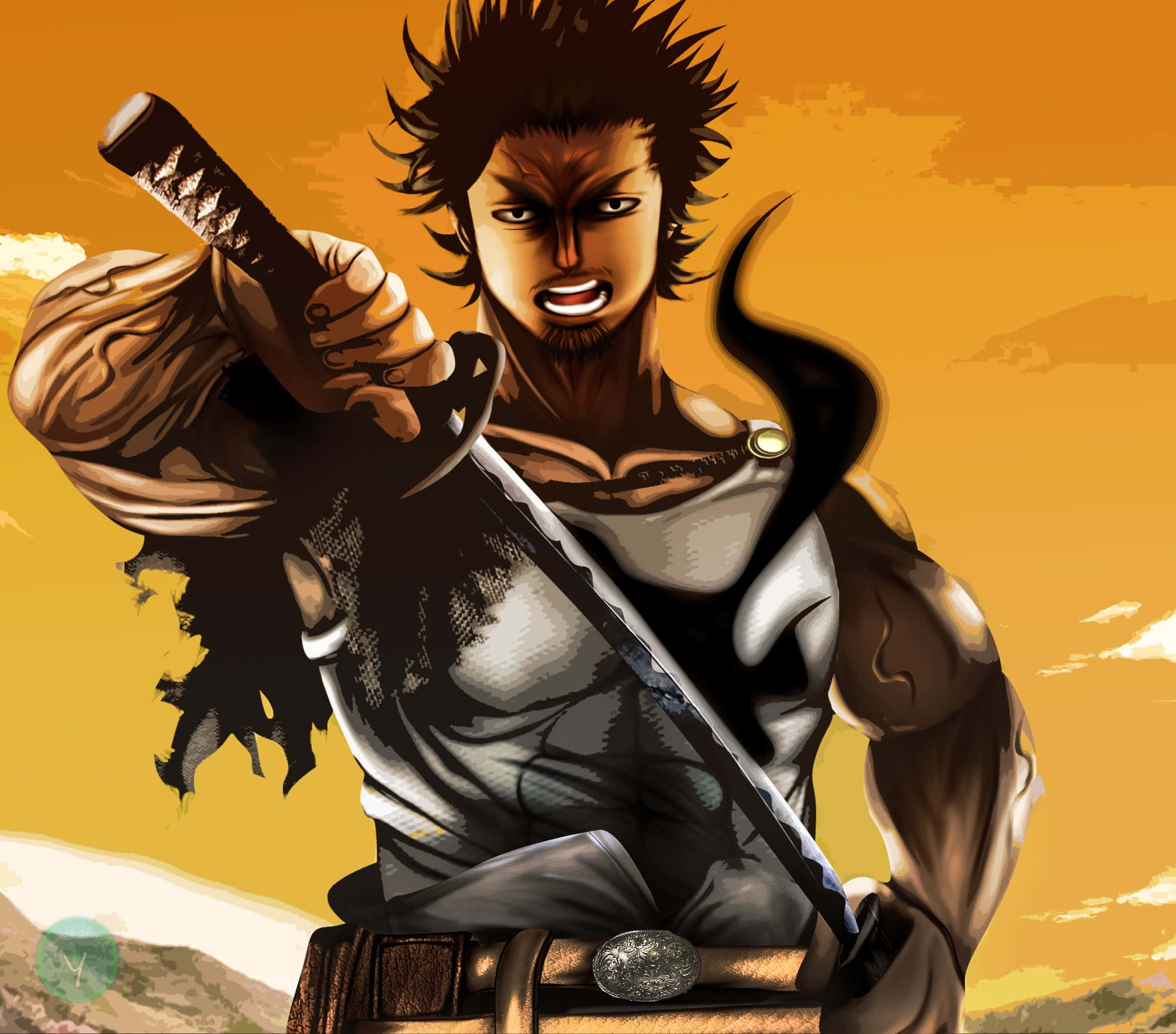Black Clover, Yami, spiky hair, Full HD Desktop Wallpaper