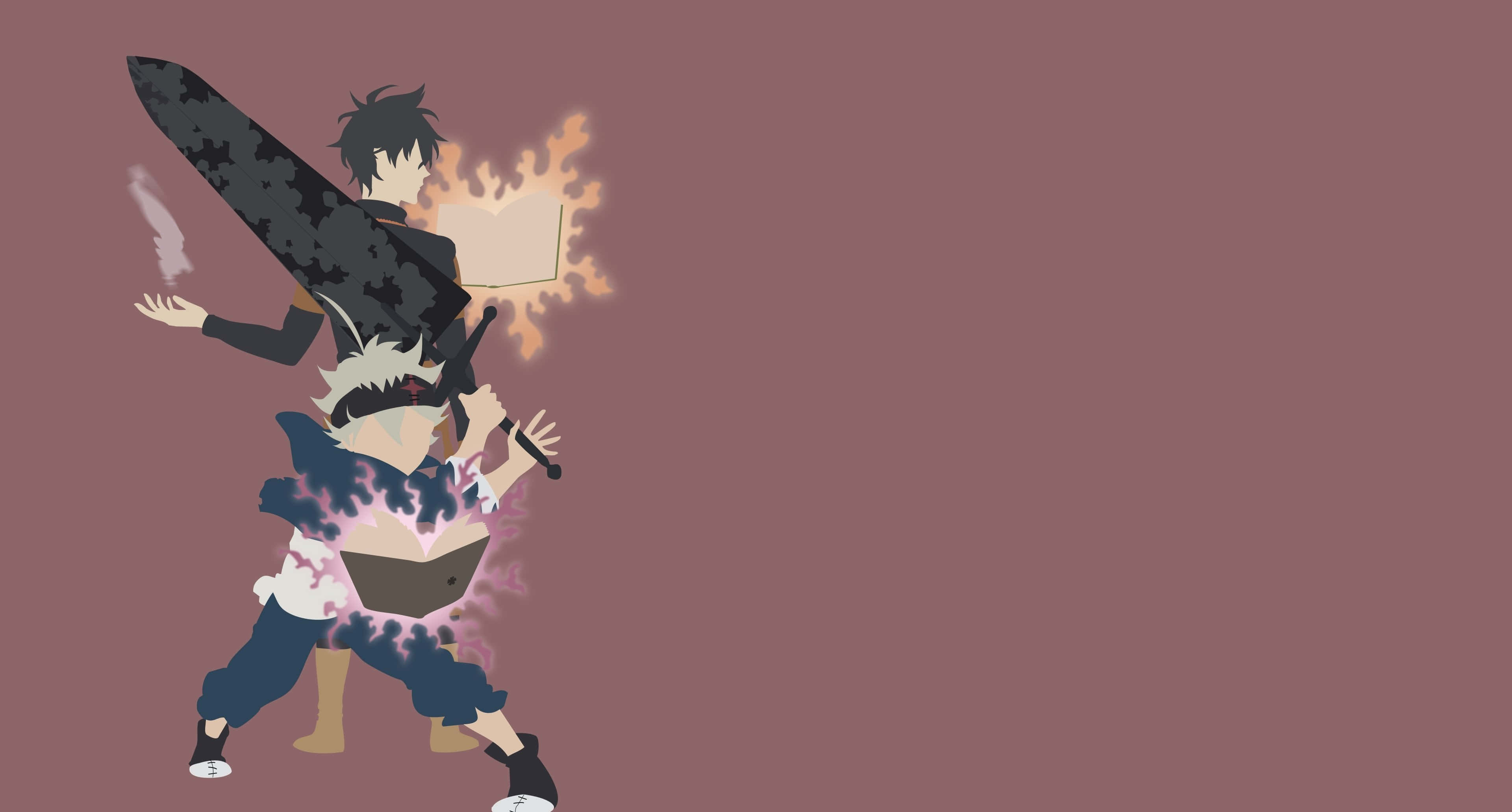 Black Clover, Yuno, fiery energy effects, 4K Desktop Wallpaper