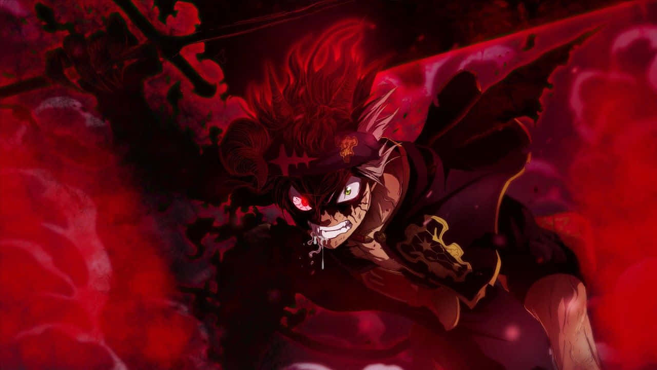 Black Clover Yuno, red eyes, wild hair, HD Desktop Wallpaper