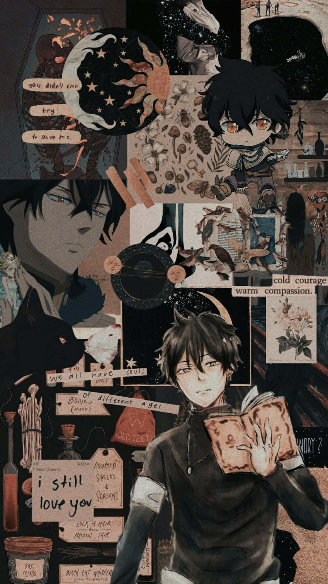 Black Clover, iPhone, boy reading a book, Full HD Phone Wallpaper