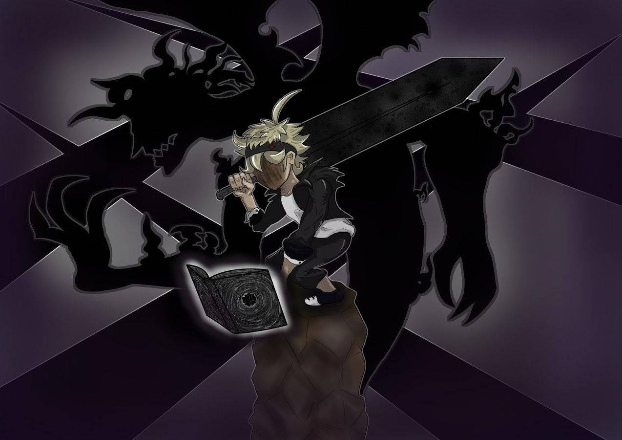 Black Clover, blonde anime warrior, massive sword, SD Desktop Wallpaper