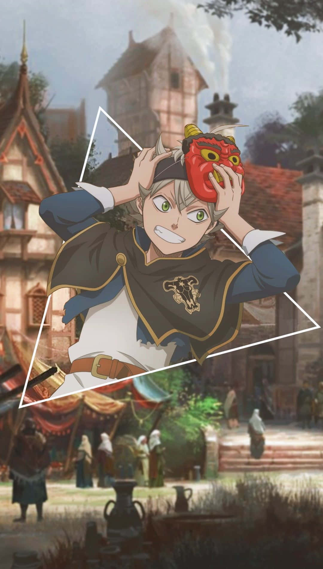 Black Clover, Red Mask, silver hair, HD Phone Wallpaper