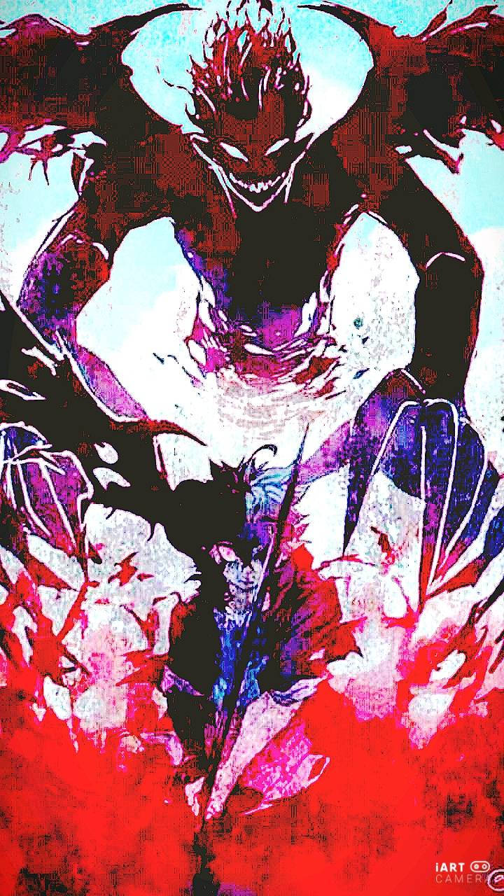 Black Clover, demon, spiky red hair, HD Phone Wallpaper