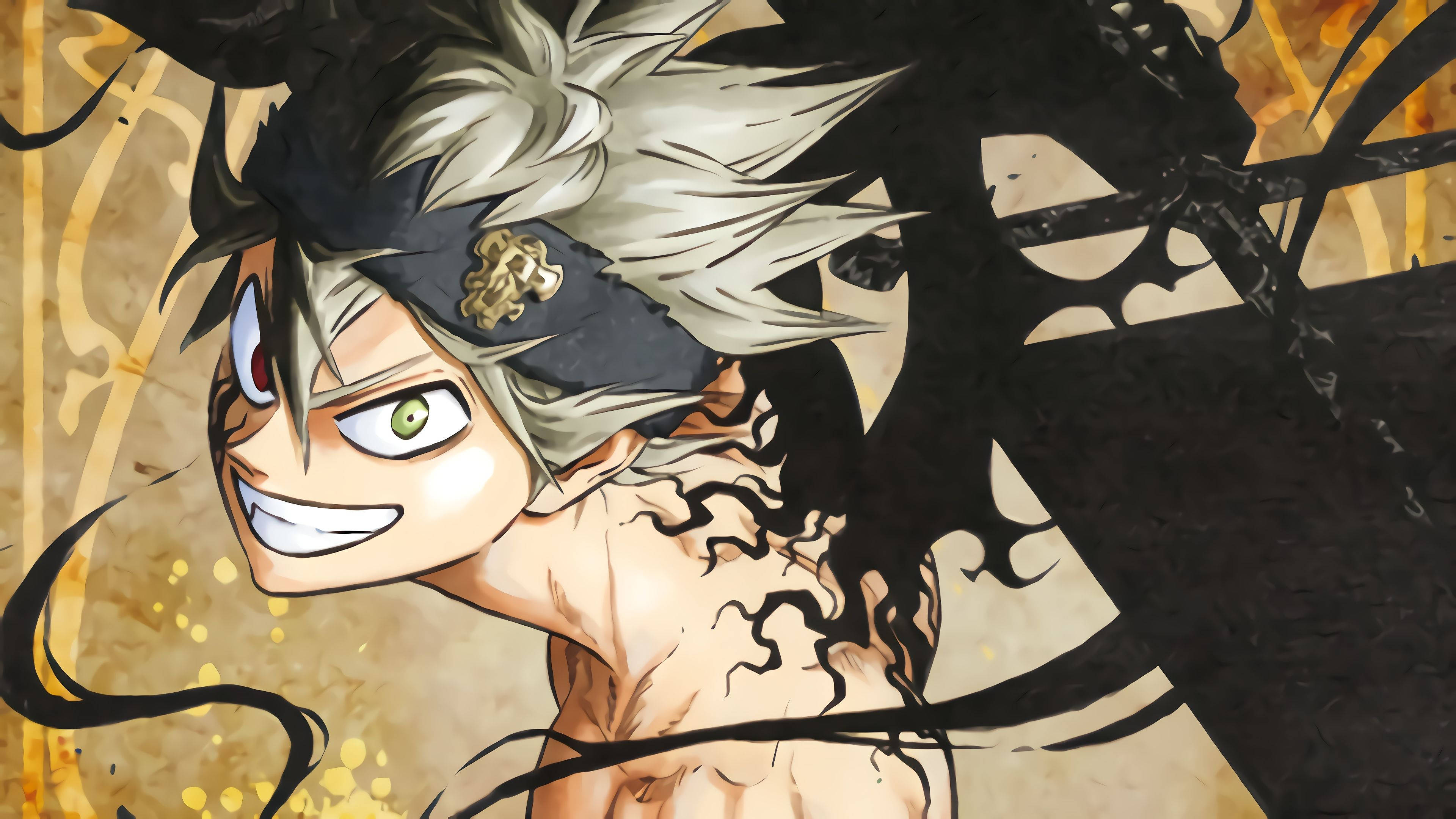 Black Clover, 4K Ultra HD, spiky white hair, 4K Desktop Wallpaper