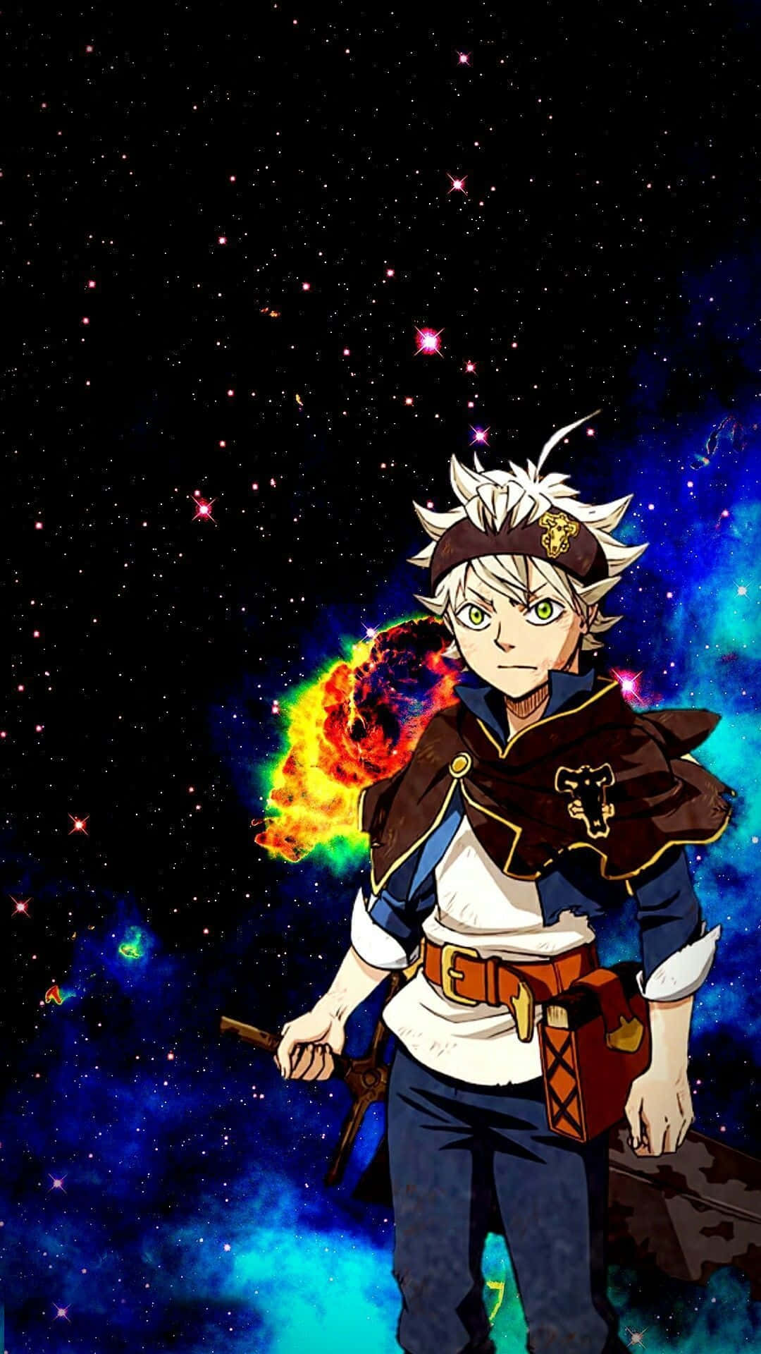 Black Clover, Galaxy iPhone, white hair, Full HD Phone Wallpaper