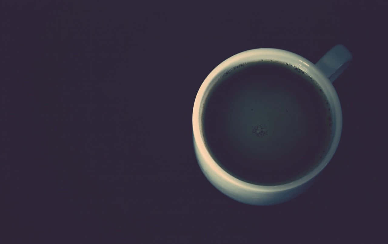 black coffee, white ceramic mug, dark coffee, HD Desktop Wallpaper