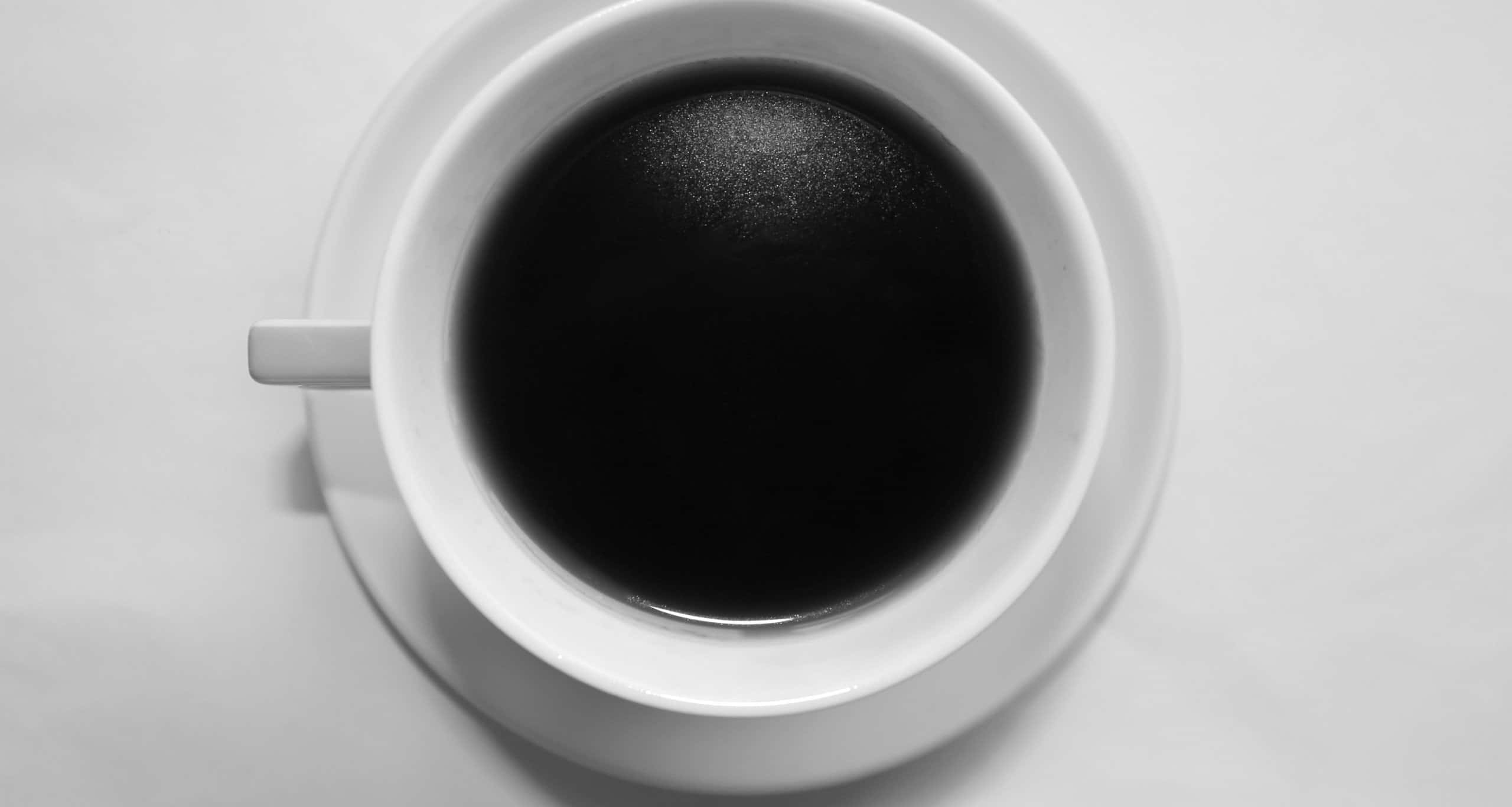 black coffee, white ceramic cup, dark coffee, 2K Desktop Wallpaper
