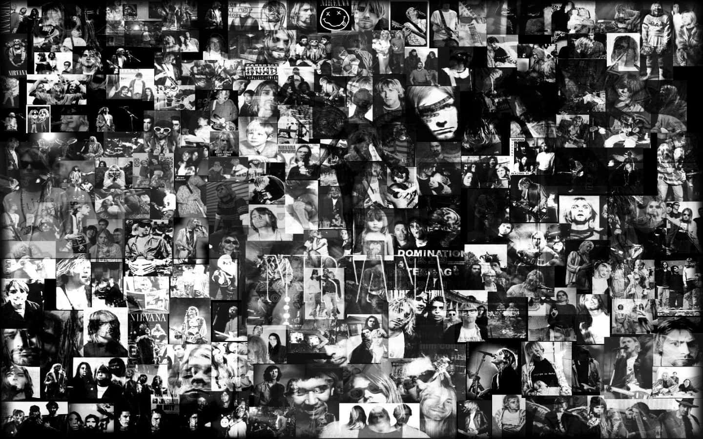 black and white collage, overlapping photos, people, HD Desktop Wallpaper