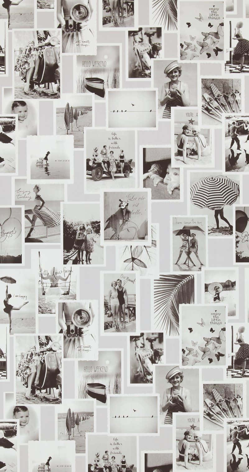 Polaroid Photos, black and white collage, nostalgic photos, HD Phone Wallpaper