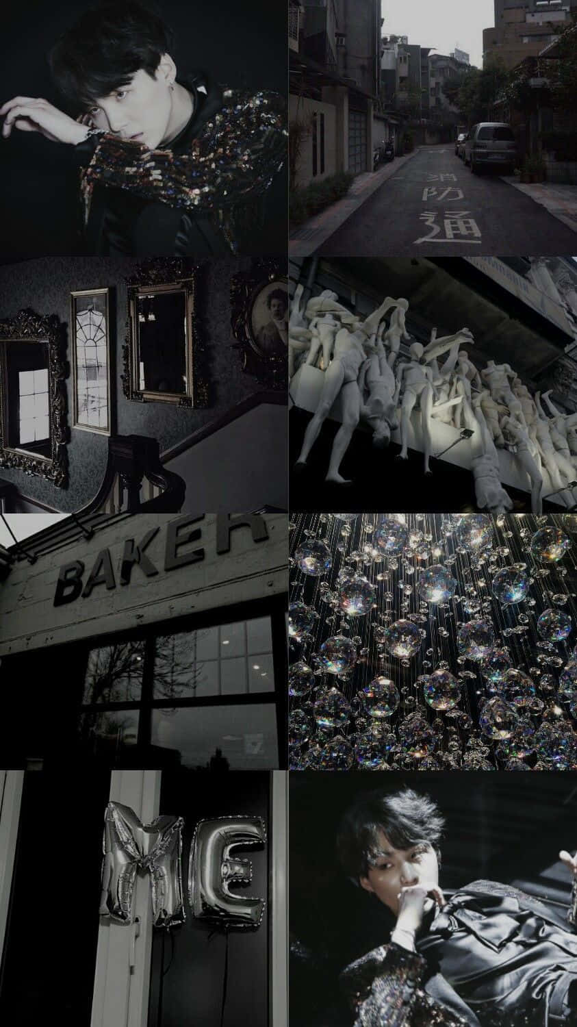 Black Collage, moody collage, dark urban scenes, HD Phone Wallpaper