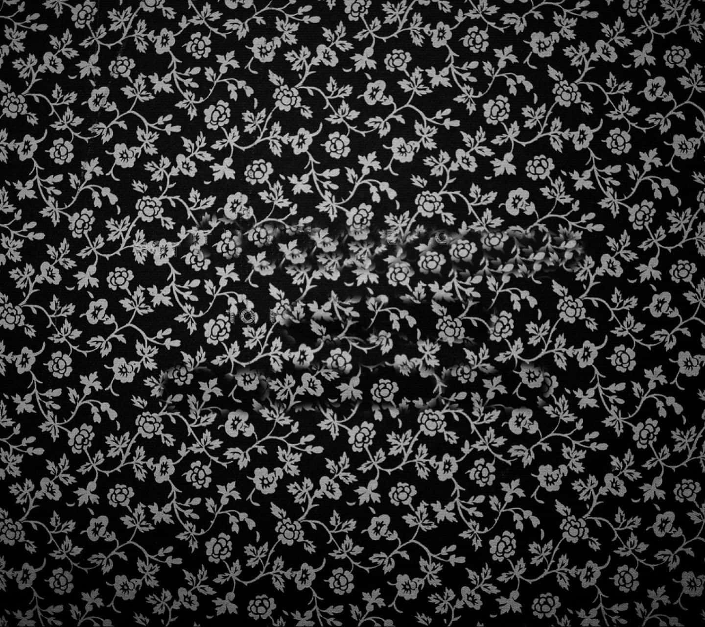 black collage, black and white floral pattern, delicate vines, HD Desktop Wallpaper