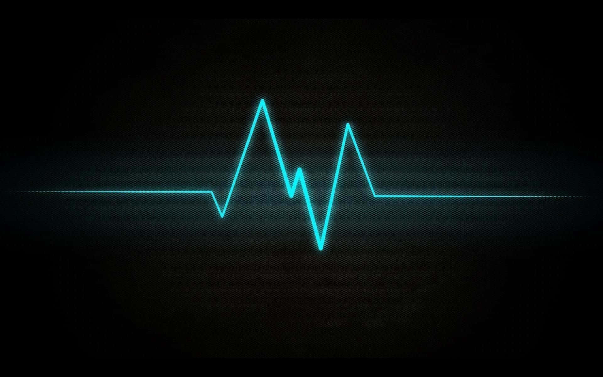 cyan heartbeat, dark textured background, digital medical monitor, Full HD Desktop Wallpaper
