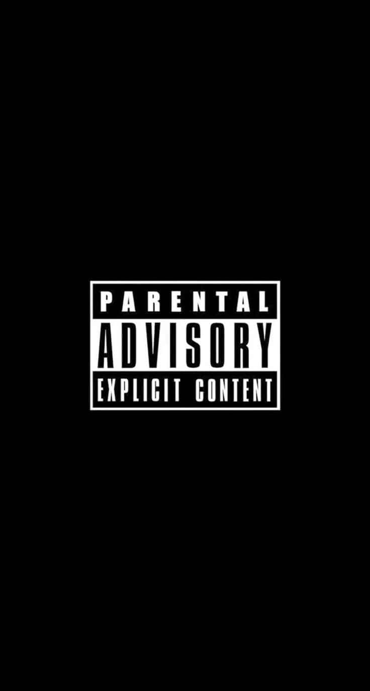 Parental Advisory Explicit Content, black background, white label, HD Phone Wallpaper