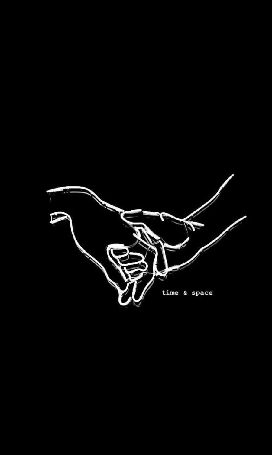 Black Couple, white line drawing, black background, HD Phone Wallpaper
