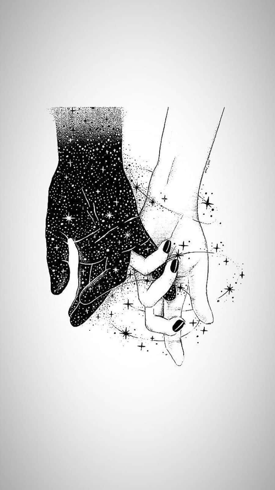 Black Couple, stars, dots, HD Phone Wallpaper