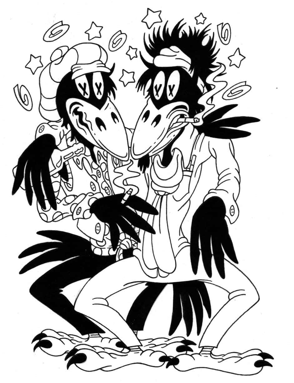 Black Crowes, psychedelic outfits, stars, SD Phone Wallpaper