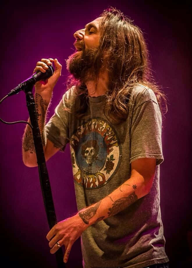 The Black Crowes, bearded musician, long hair, SD Phone Wallpaper