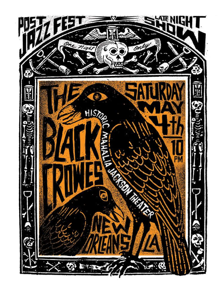 The Black Crowes, jazz festival show, ravens, SD Phone Wallpaper