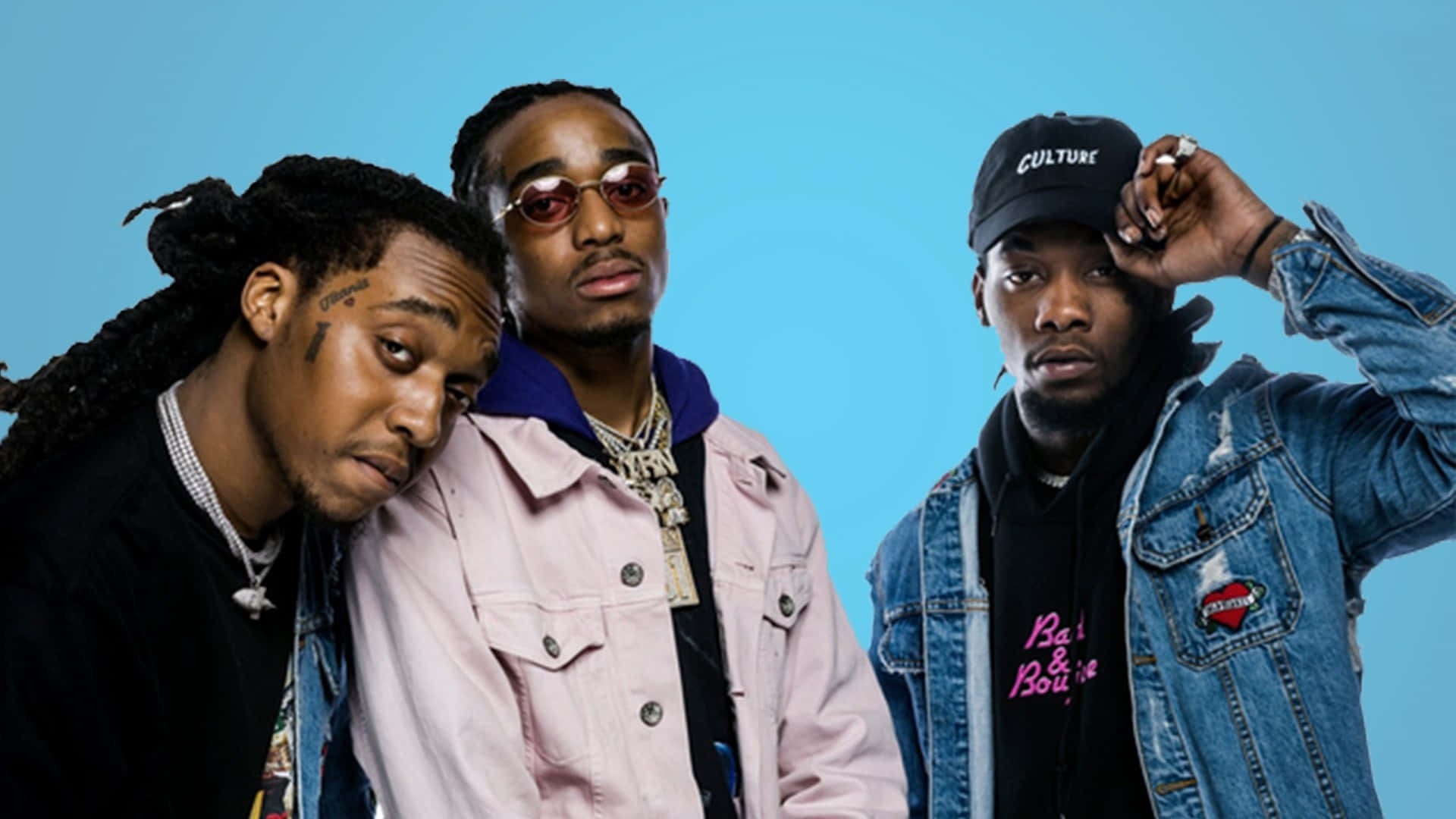 Black Culture, urban streetwear, solid blue background, Full HD Desktop Wallpaper