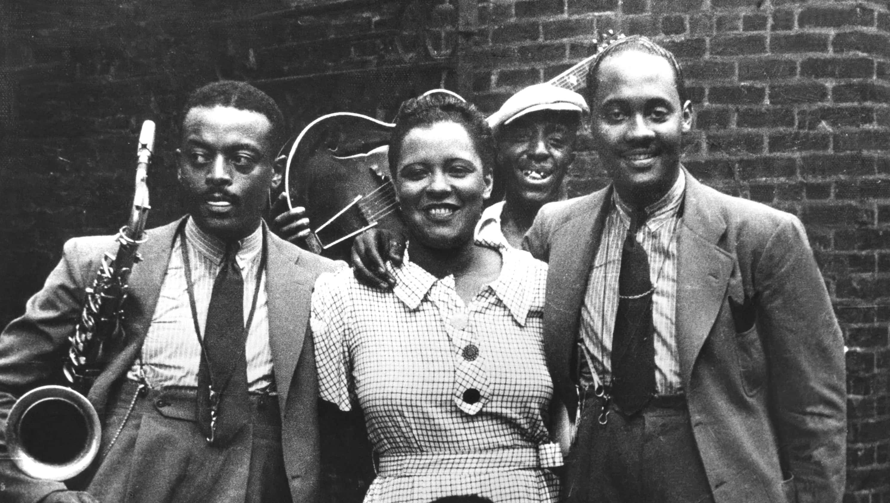 jazz musicians, saxophone, guitar, 2K Desktop Wallpaper