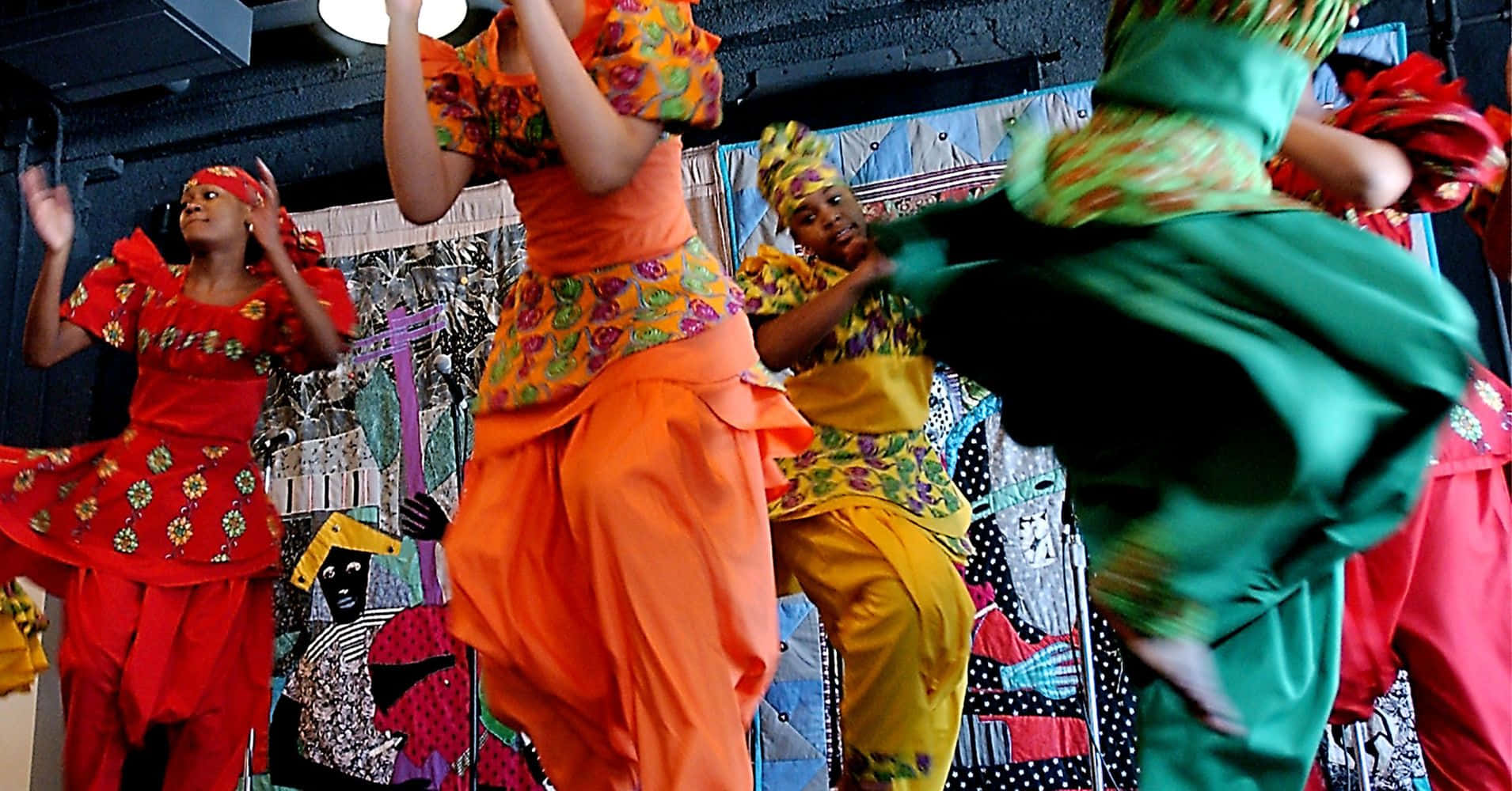 Black Culture, vibrant dancers, colorful traditional attire, HD Desktop Wallpaper