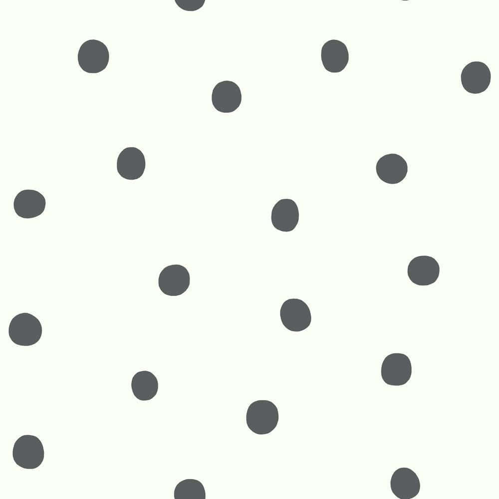 Black Polka Dot, dark gray polka dots, creamy off-white background, SD Desktop Wallpaper