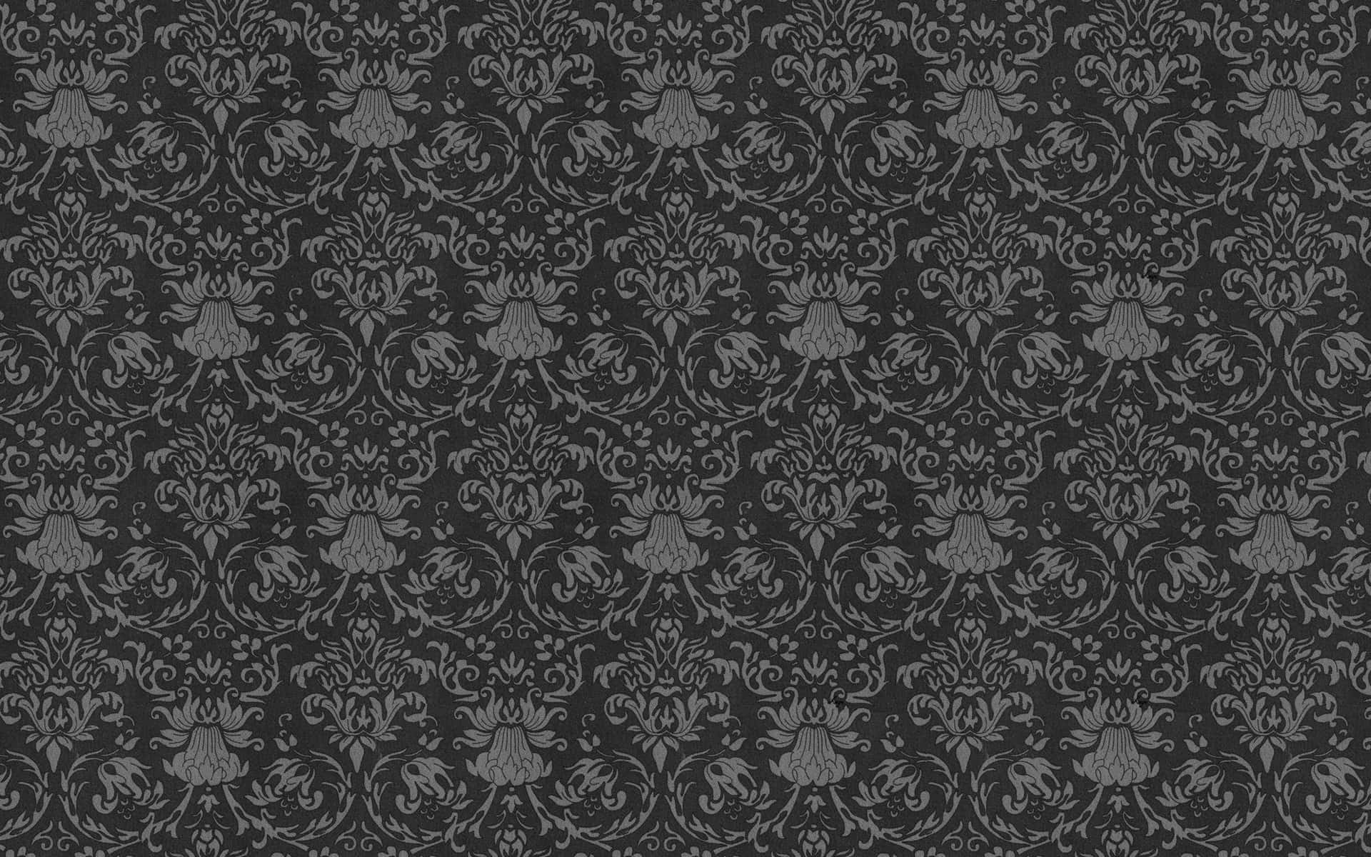 elegant black damask pattern, charcoal gray, black background, Full HD Desktop Wallpaper